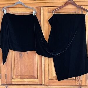 BLACK ALEXANDRA LUXURY VELVET STOLE LA JOLLA, CALIFORNIA